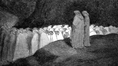 Dante Alighieri e Virgílho no inferno