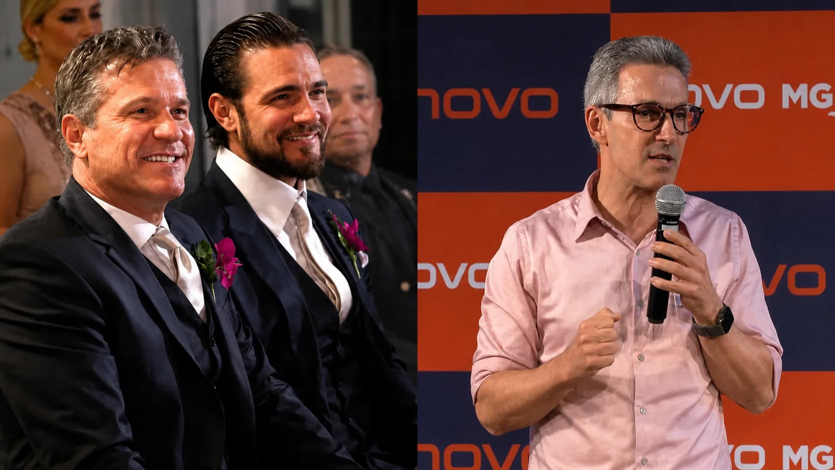 Henrique e Daniel Vorcaro e Zema