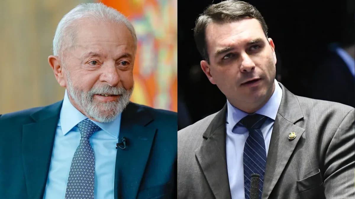 Lula e Flávio Bolsonaro