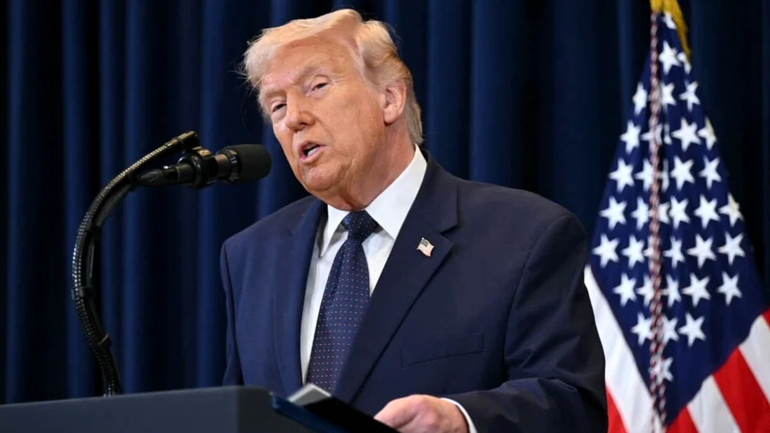 Donald Trump durante um discurso