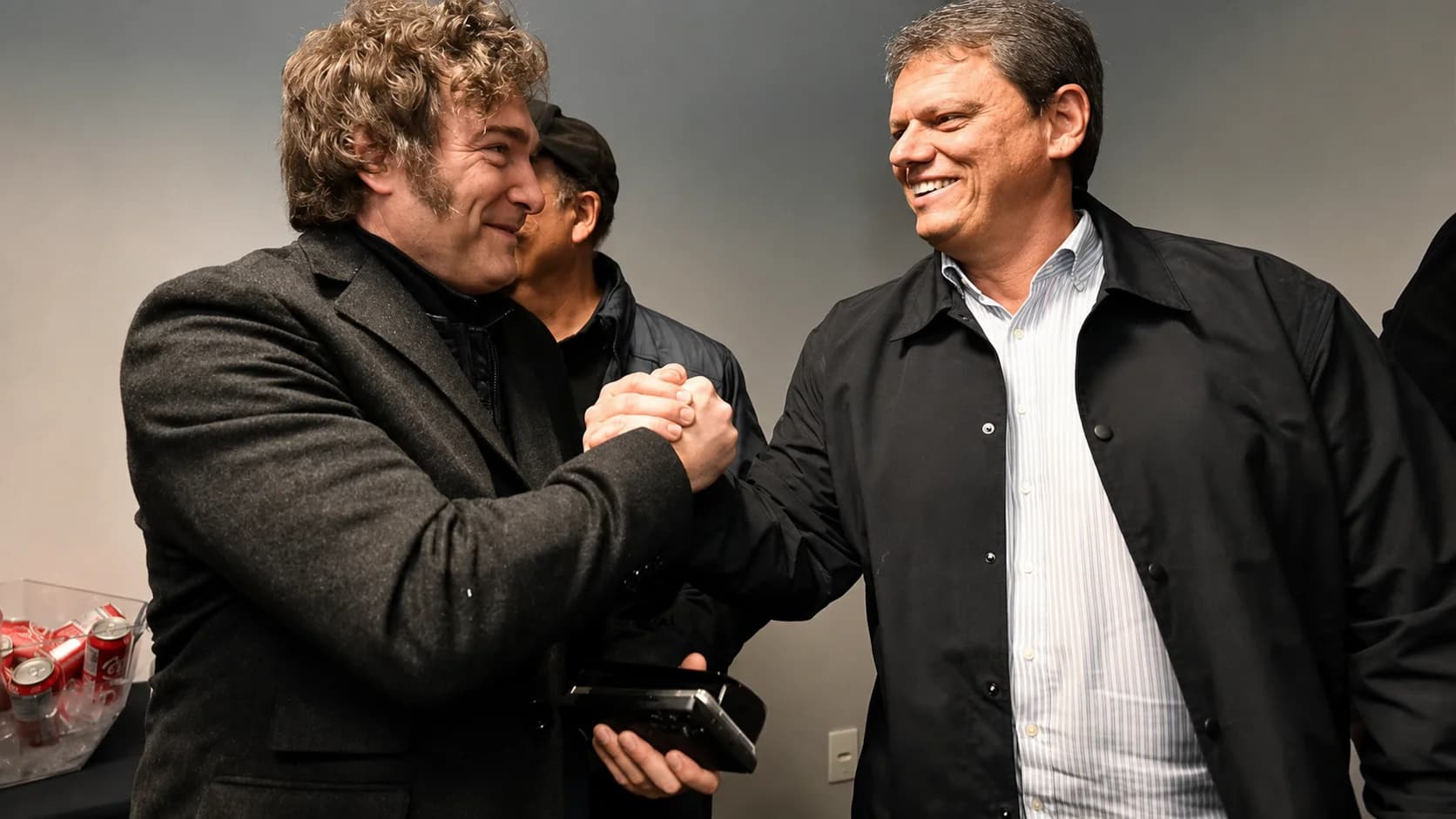 Javier Milei e Tarcísio de Freitas