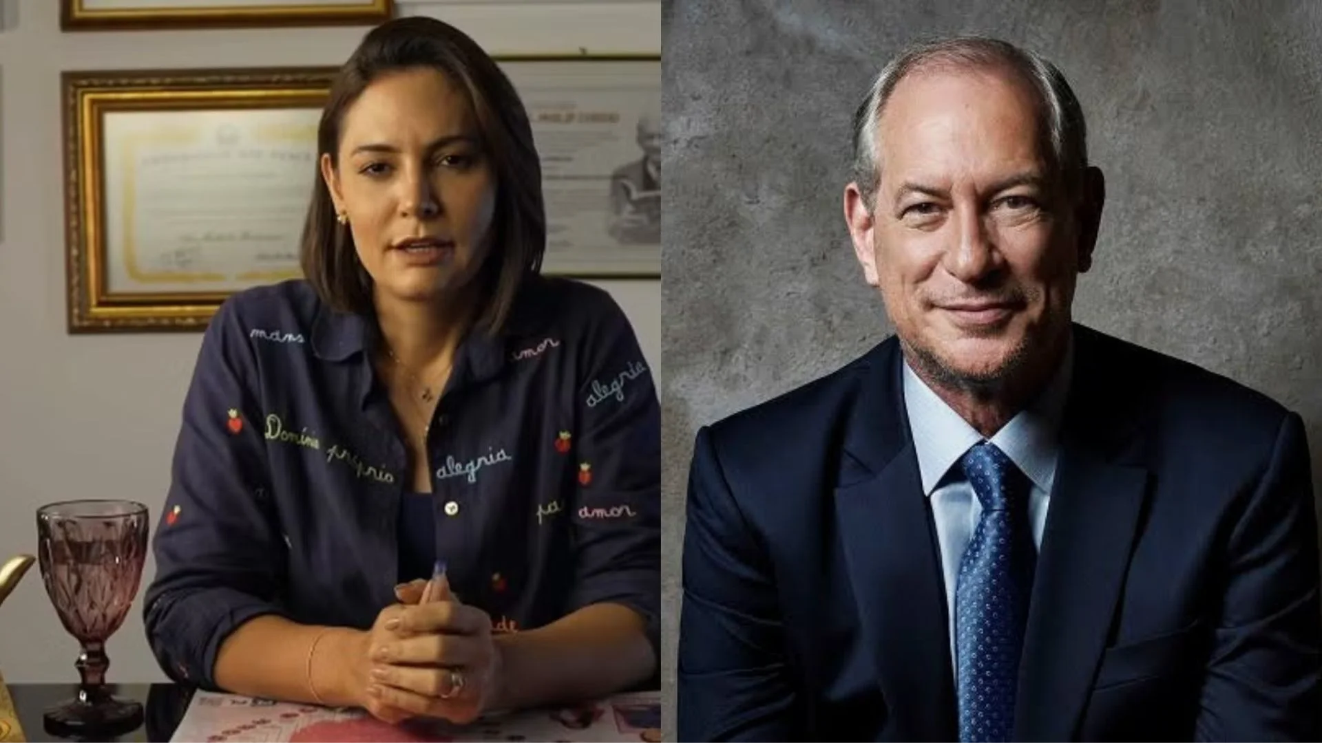 Michelle Bolsonaro e Ciro Gomes