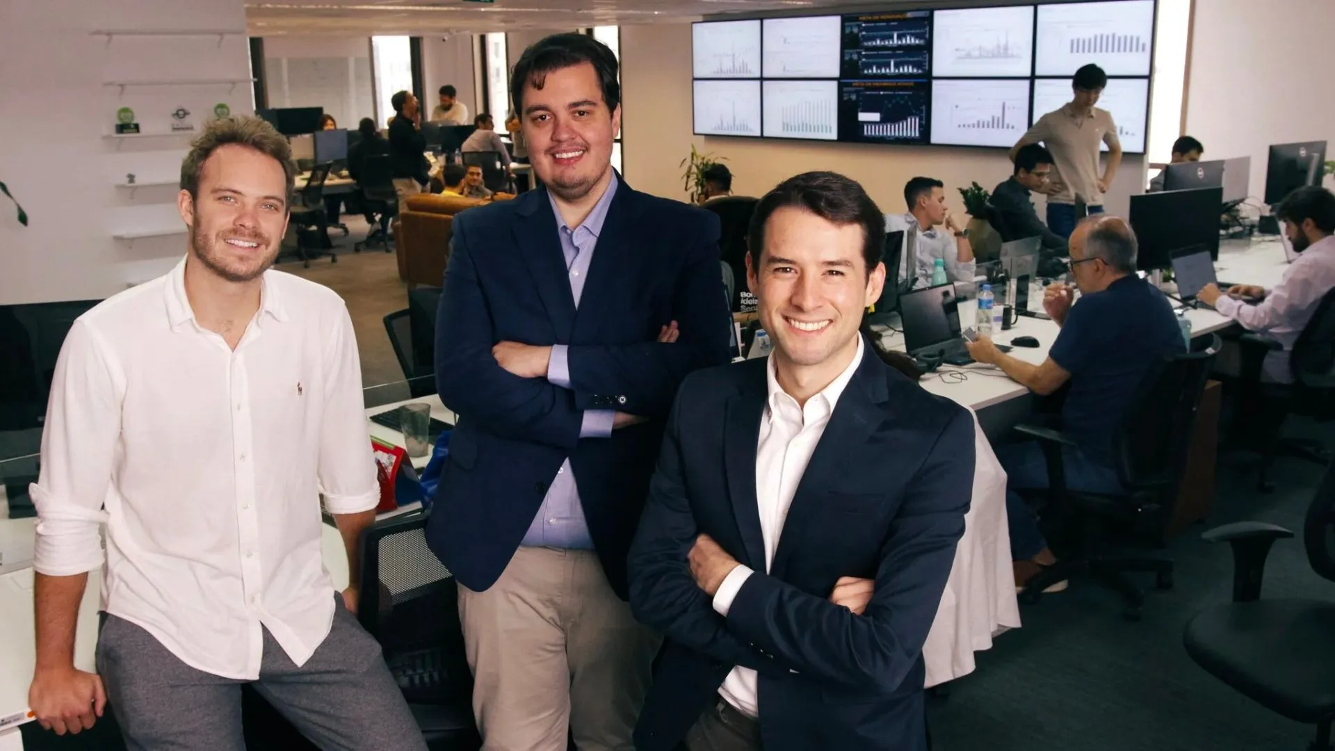 Henrique Viana, Lucas Ferrugem e Filipe Valerim, sócios-fundadores da Brasil Paralelo.