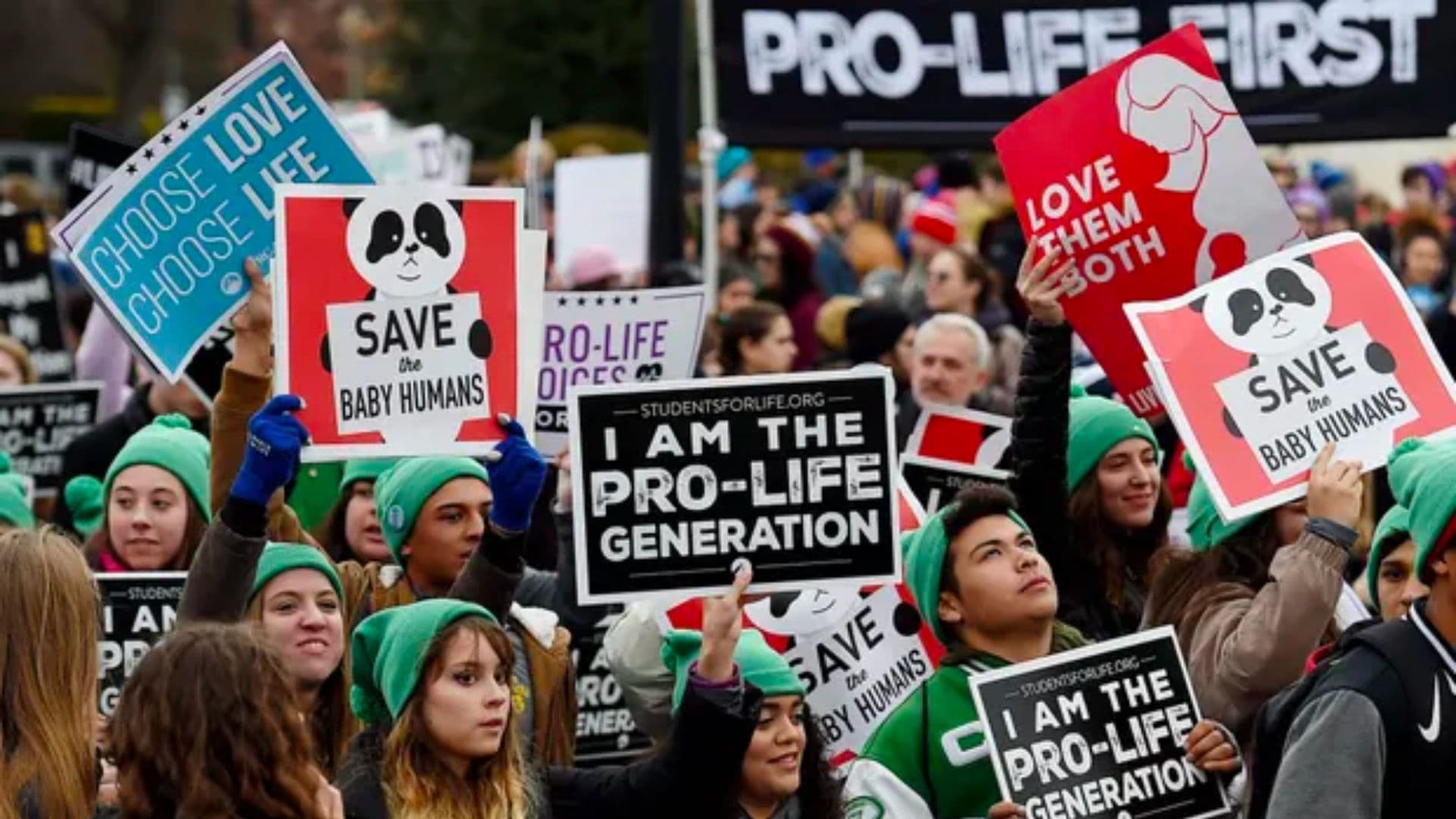 Ativistas pro-vida em Washington.