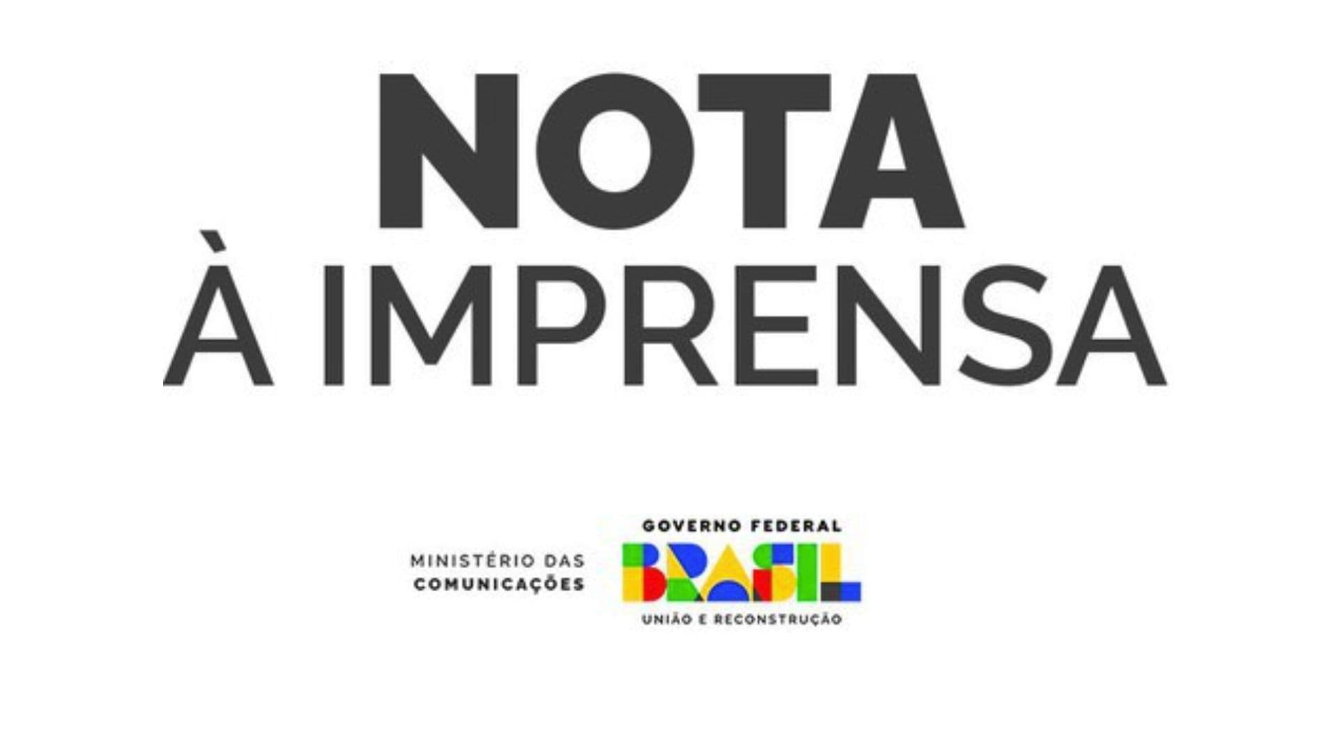 Print do texto que está na página do ministério das comunicações