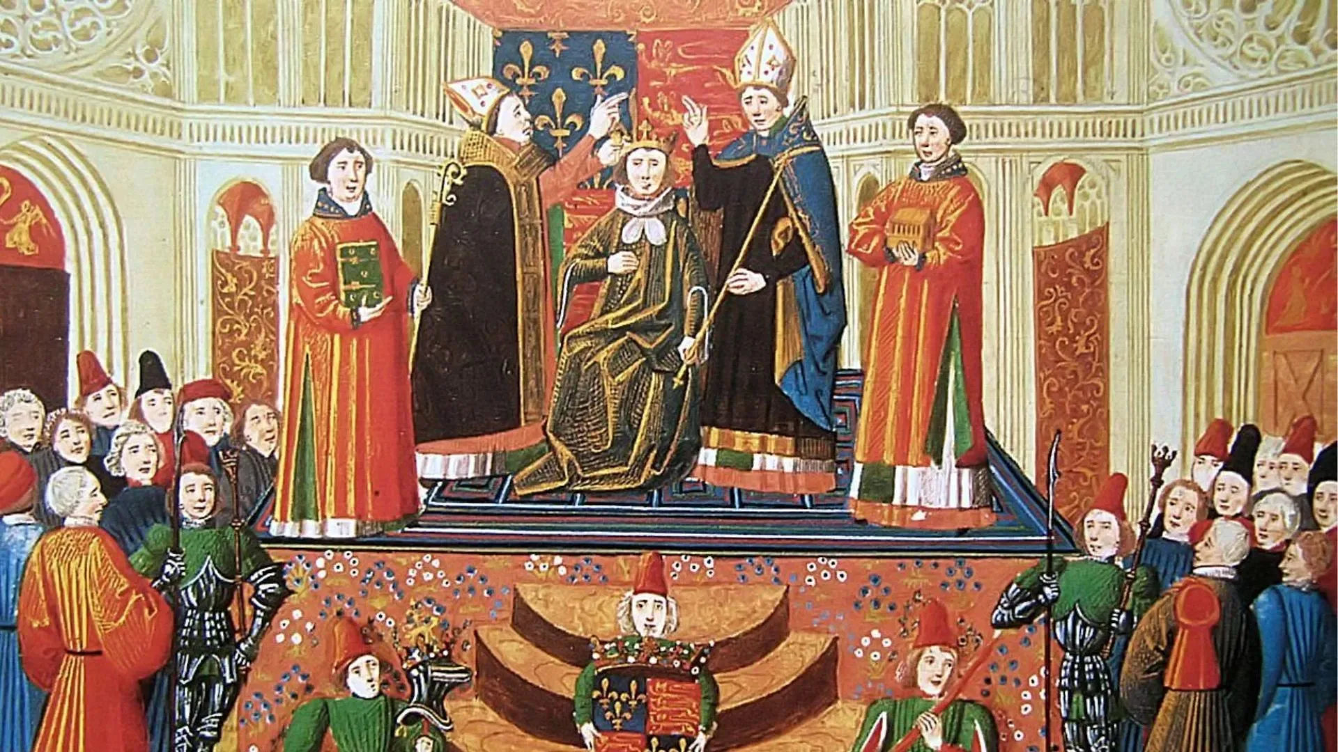 Coroação de um rei na idade média