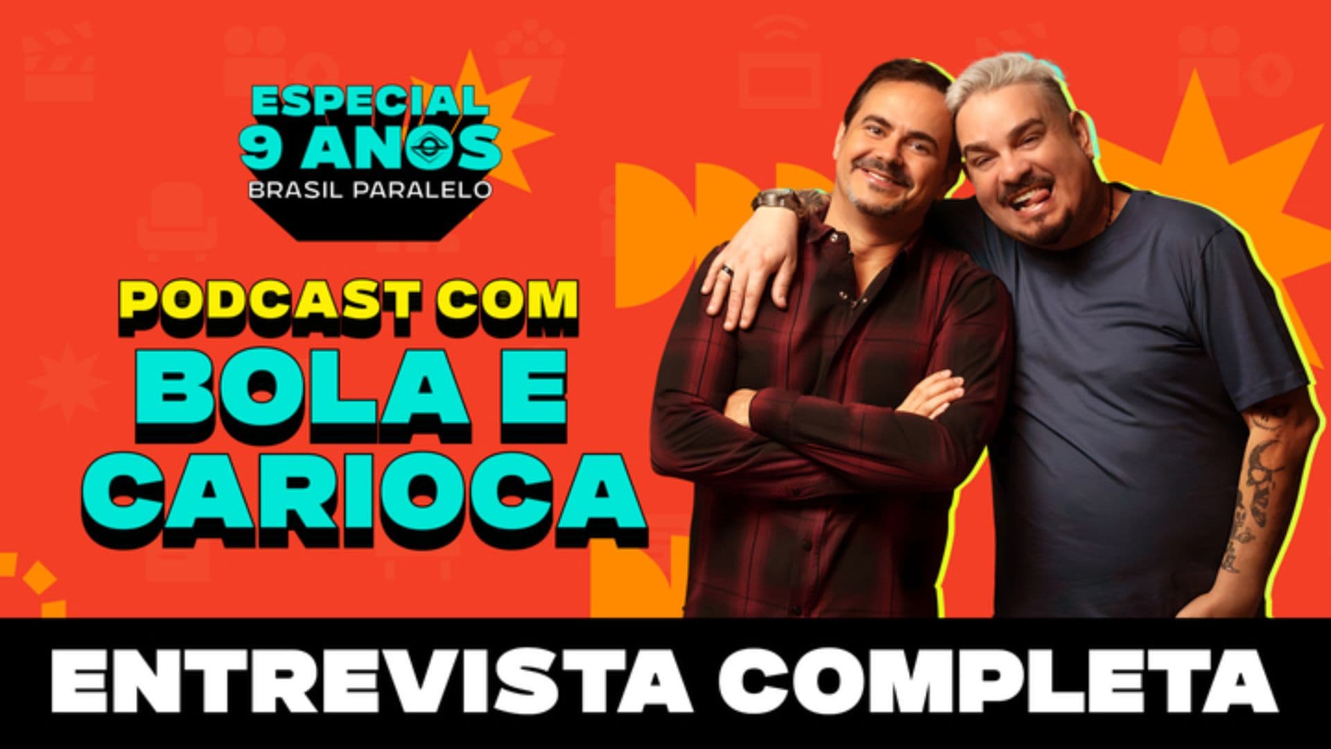 Bola e Carioca estarão ao vivo hoje na Brasil Paralelo.