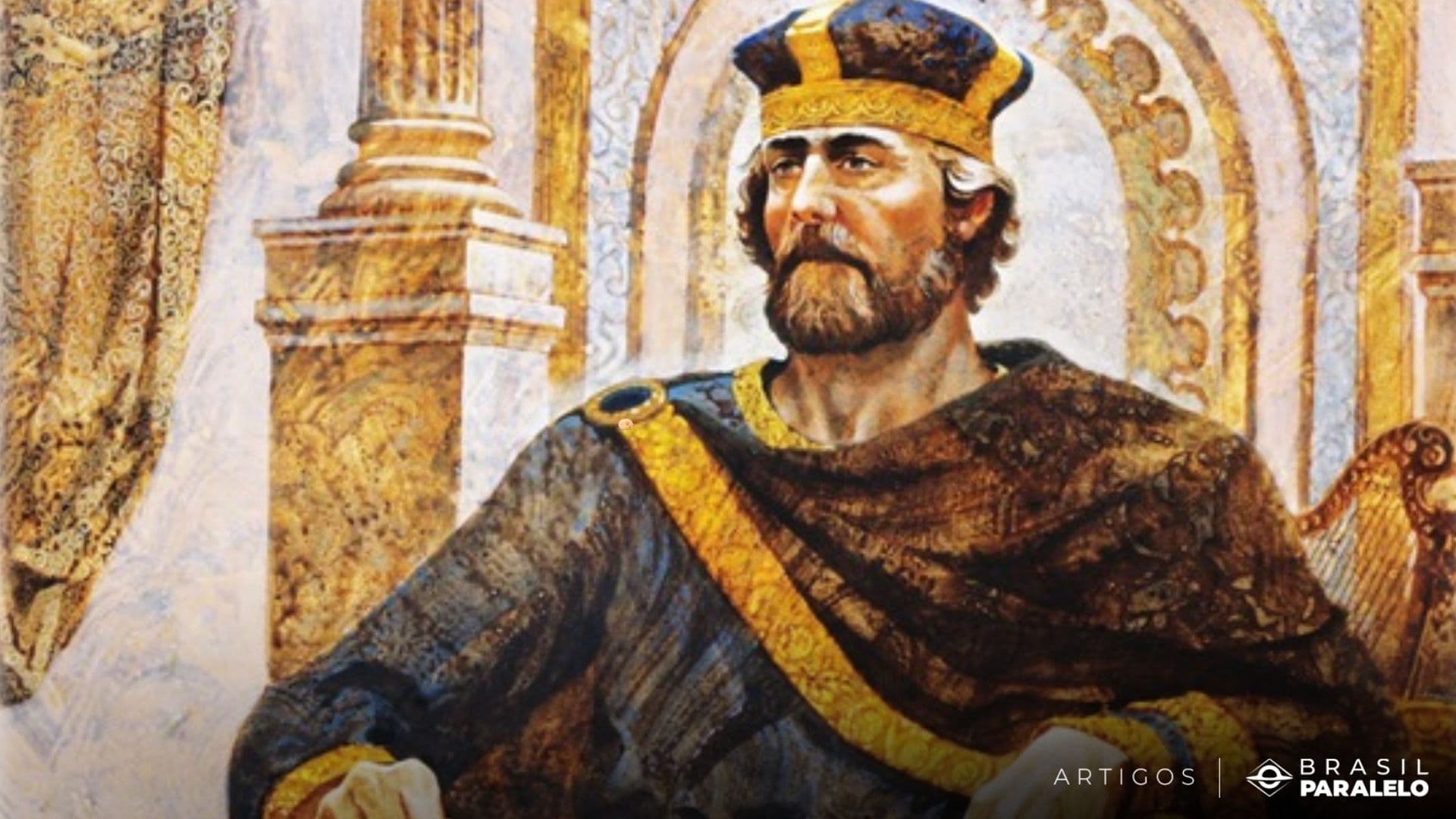 Representação do rei Davi, de quem viria o Messias.