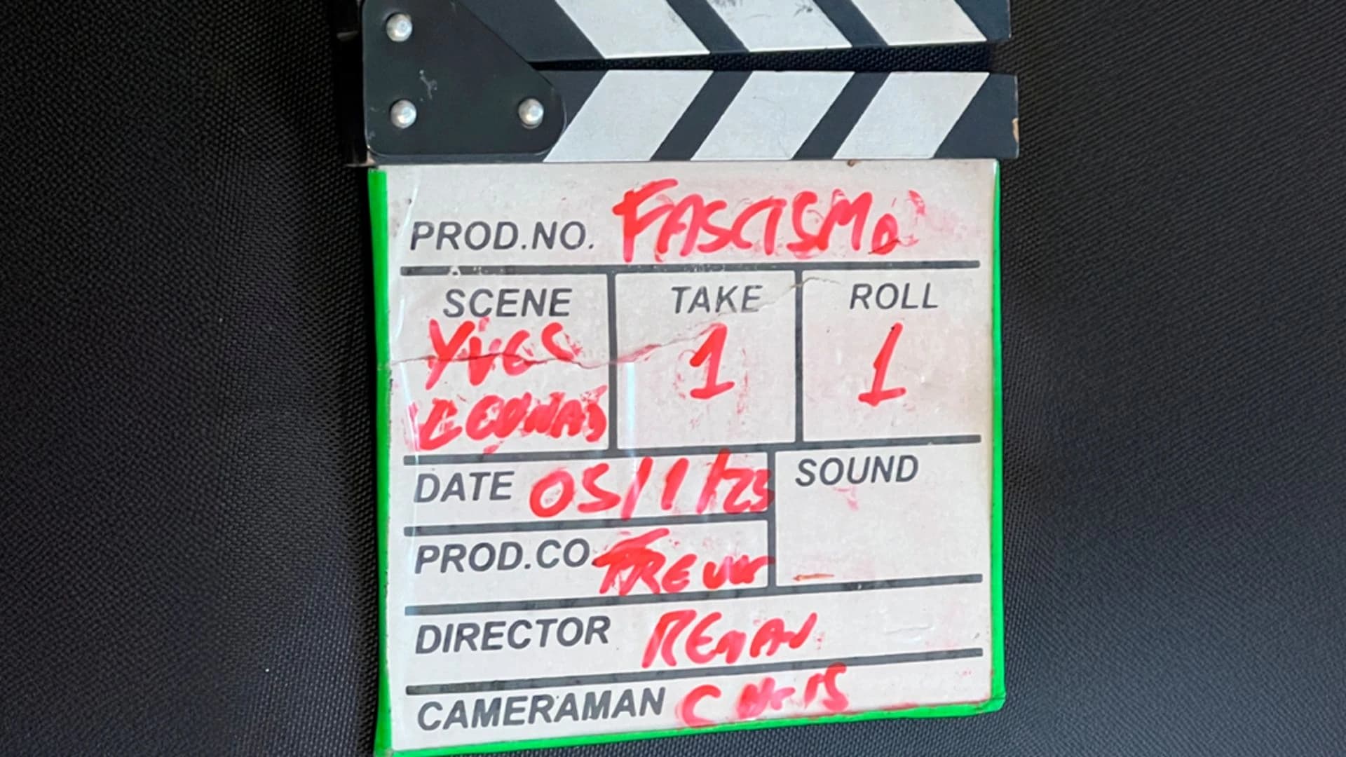 Gravação do novo épico a História do Fascismo