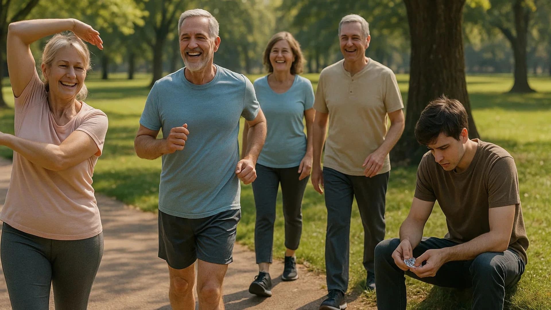 Adultos felizes e jovem triste