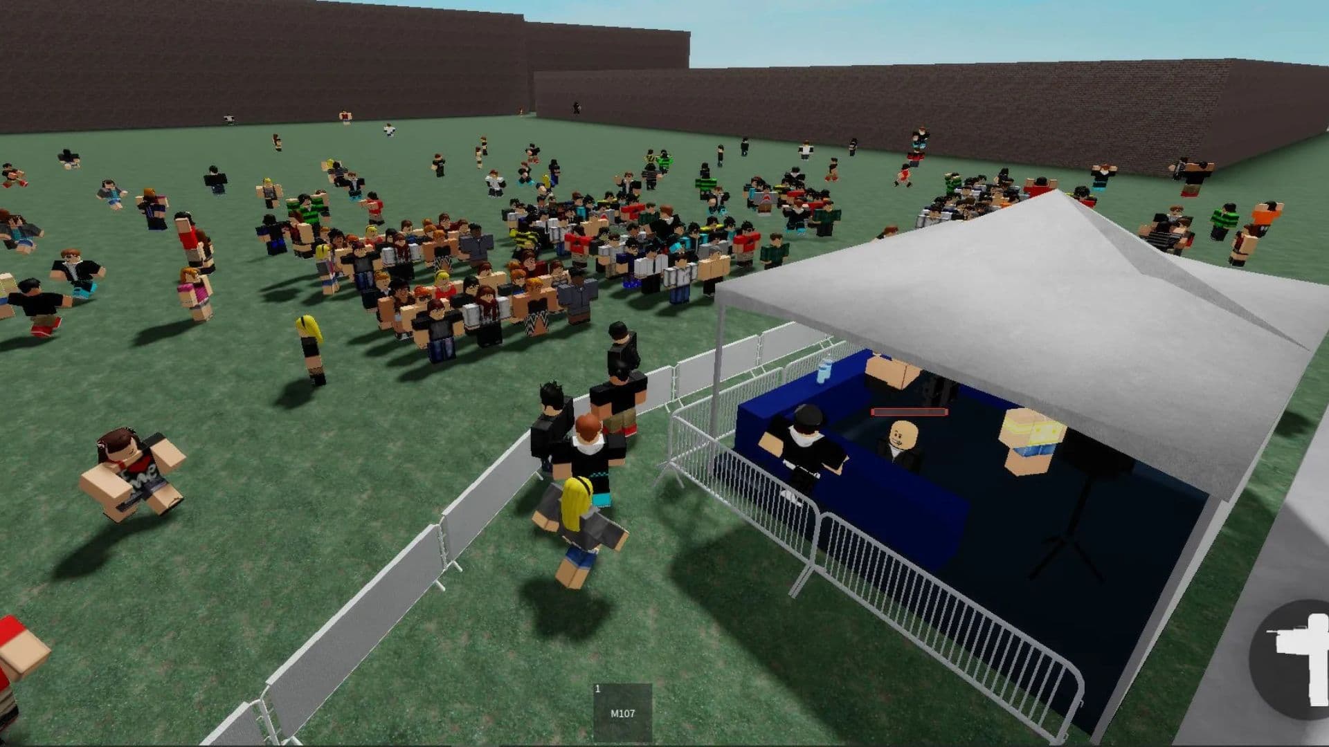 Representação da morte de Charlie Kirk no Roblox.