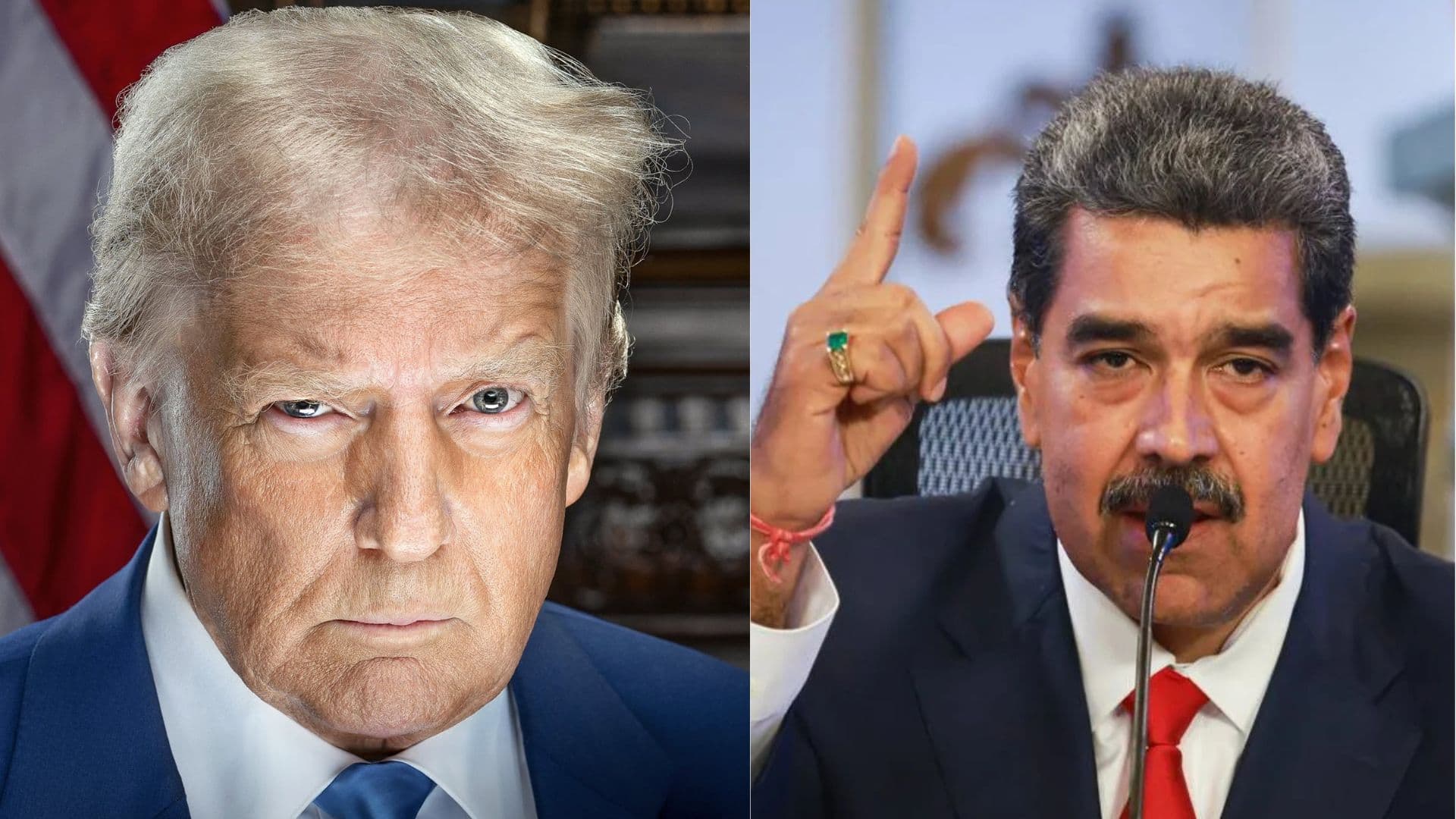 Presidente Donald Trump e Nicolás Maduro
