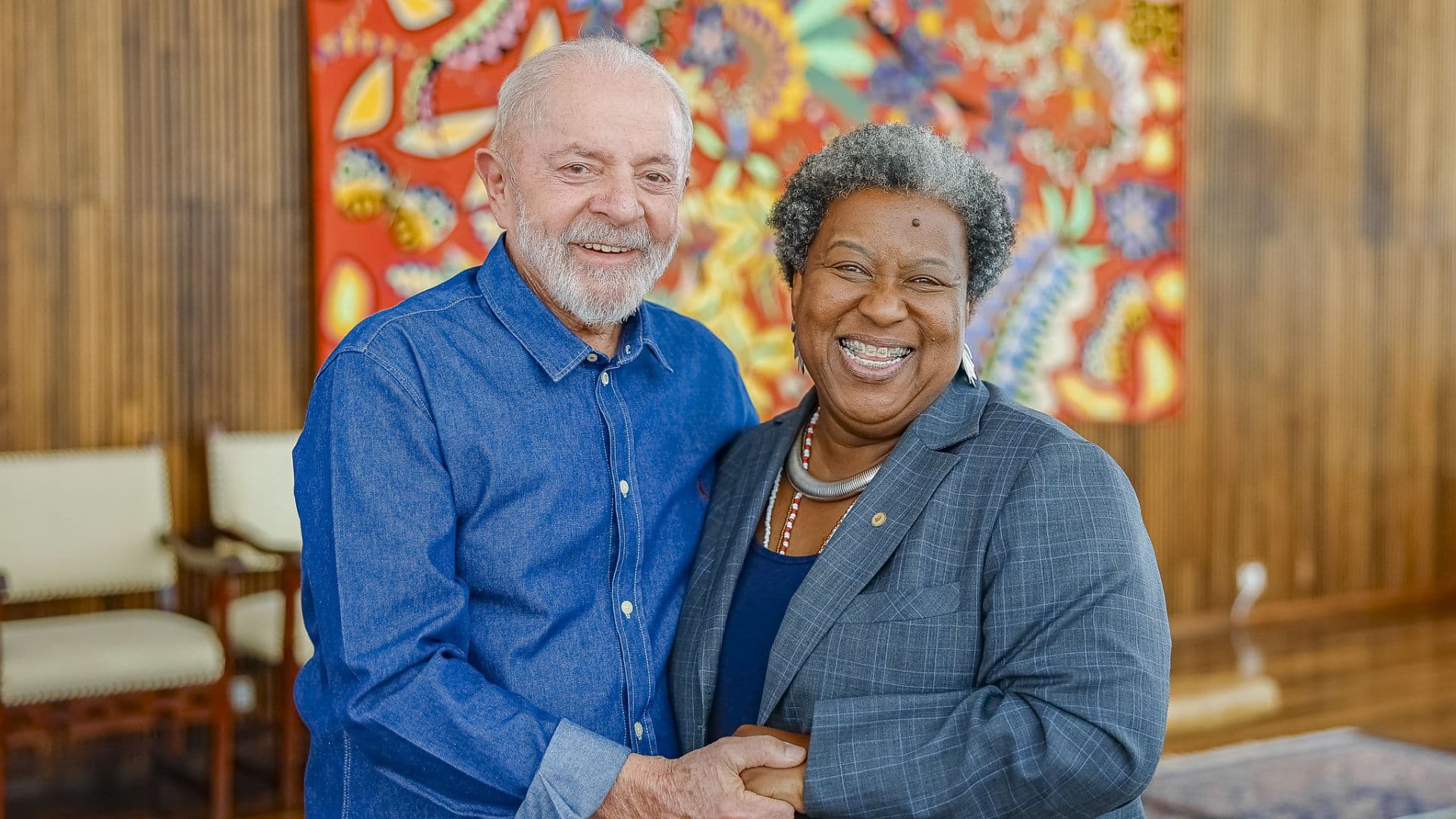 Lula e Macaé Evaristo