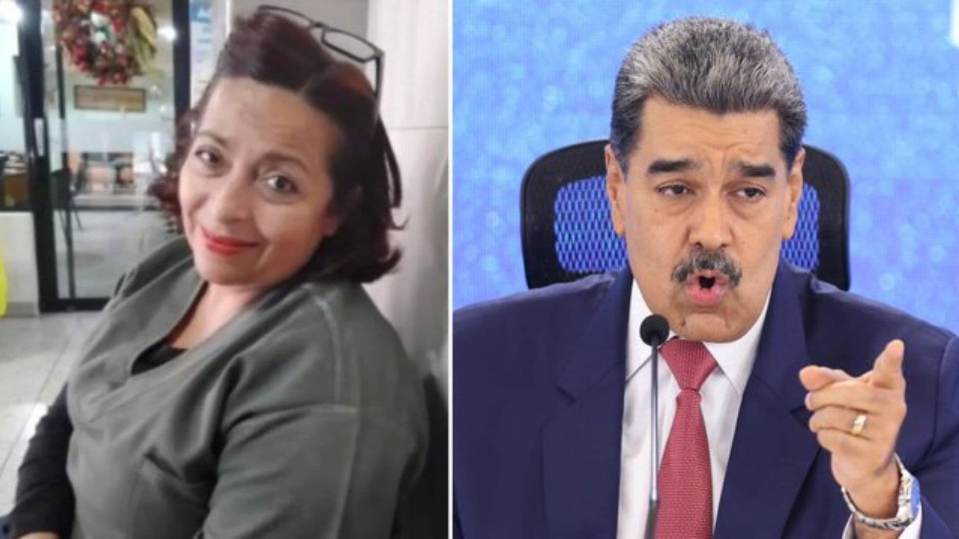 Médica venezuelana Marggie Orozco e Nicolás Maduro