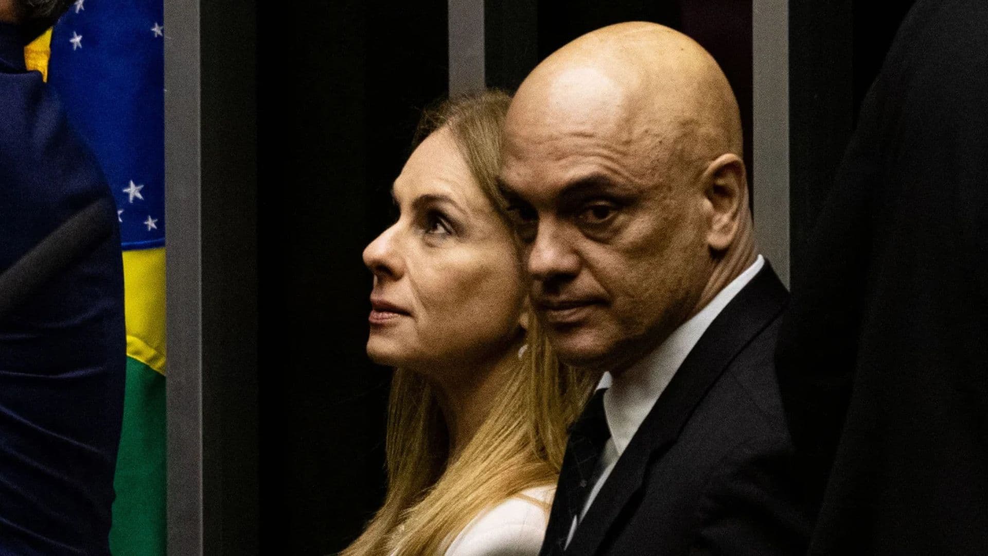 Alexandre de Moraes e sua esposa.