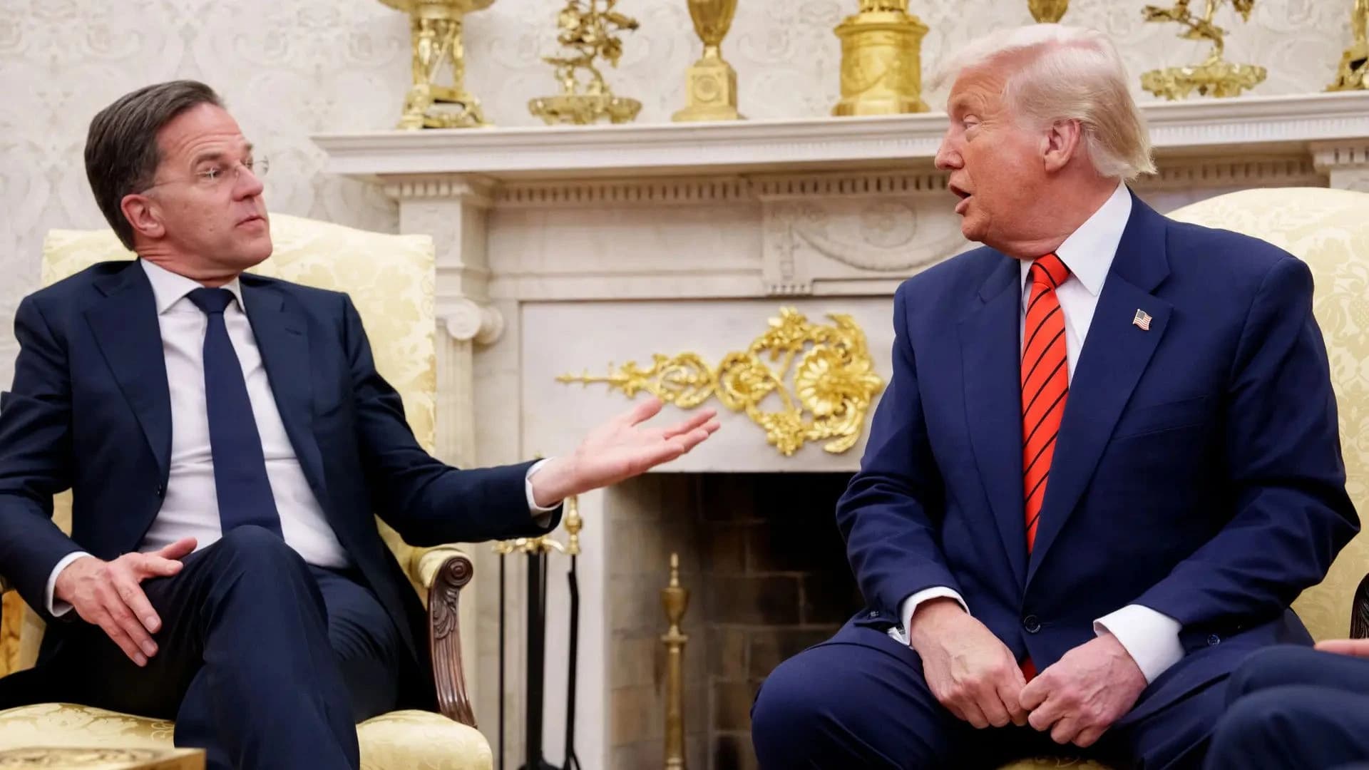 Mark Rutte e Donald Trump