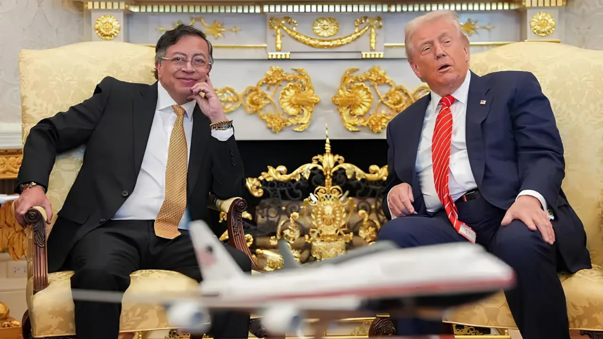 Gustavo petro ao lado de Donald Trump