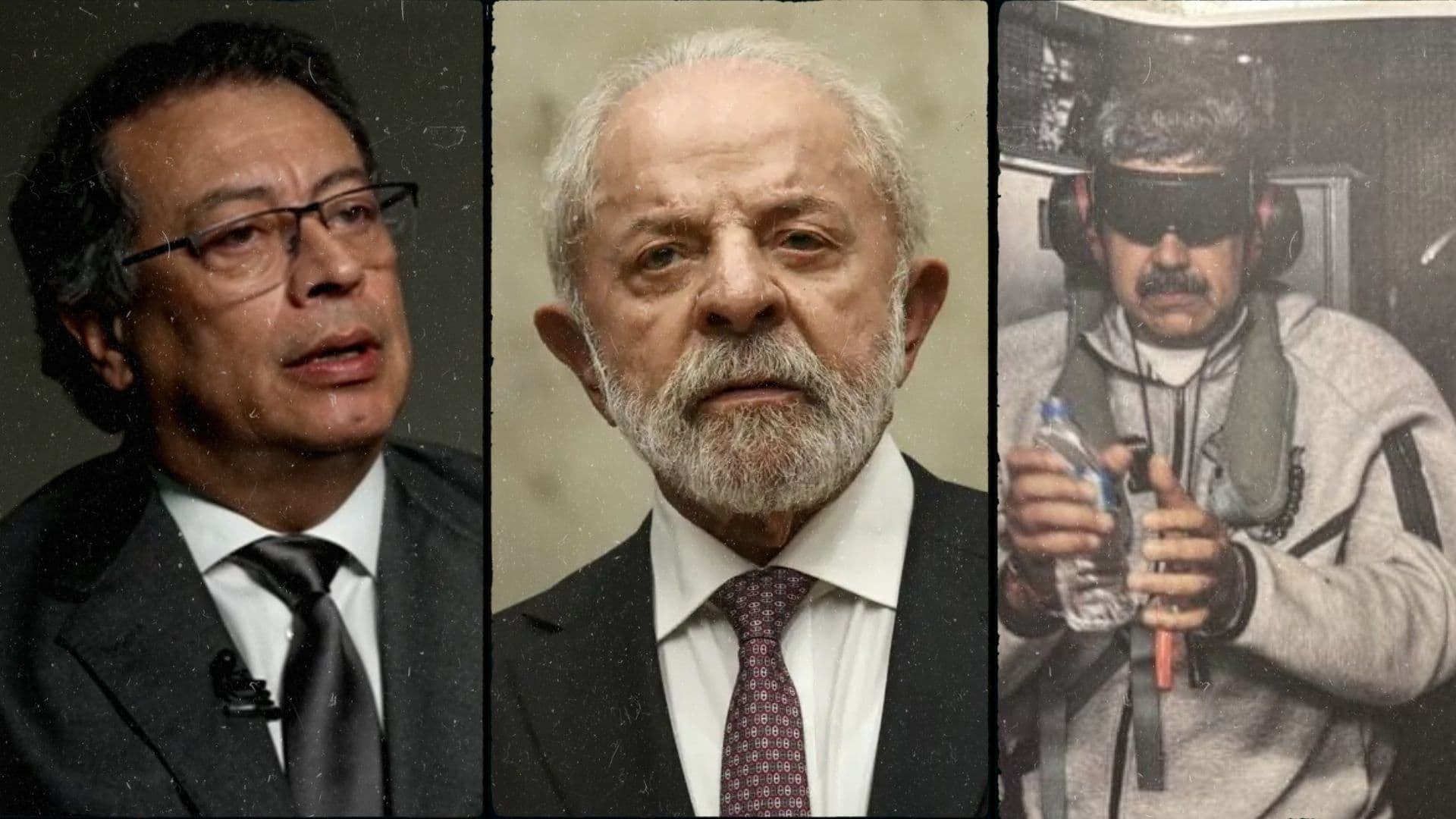 Da esquerda para a direita: Gustavo Petro, Lula e Nicolás Maduro.