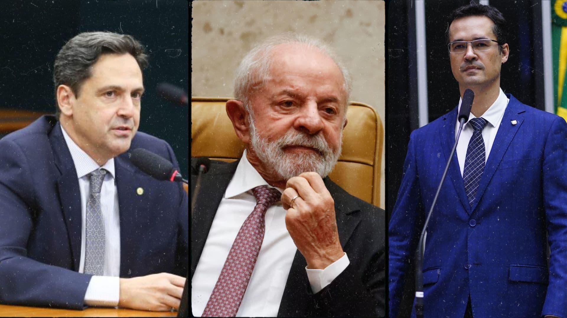 Da esquerda para a direita: Luiz Philippe de Orleans e Bragança, Lula e Deltan Dallagnol.