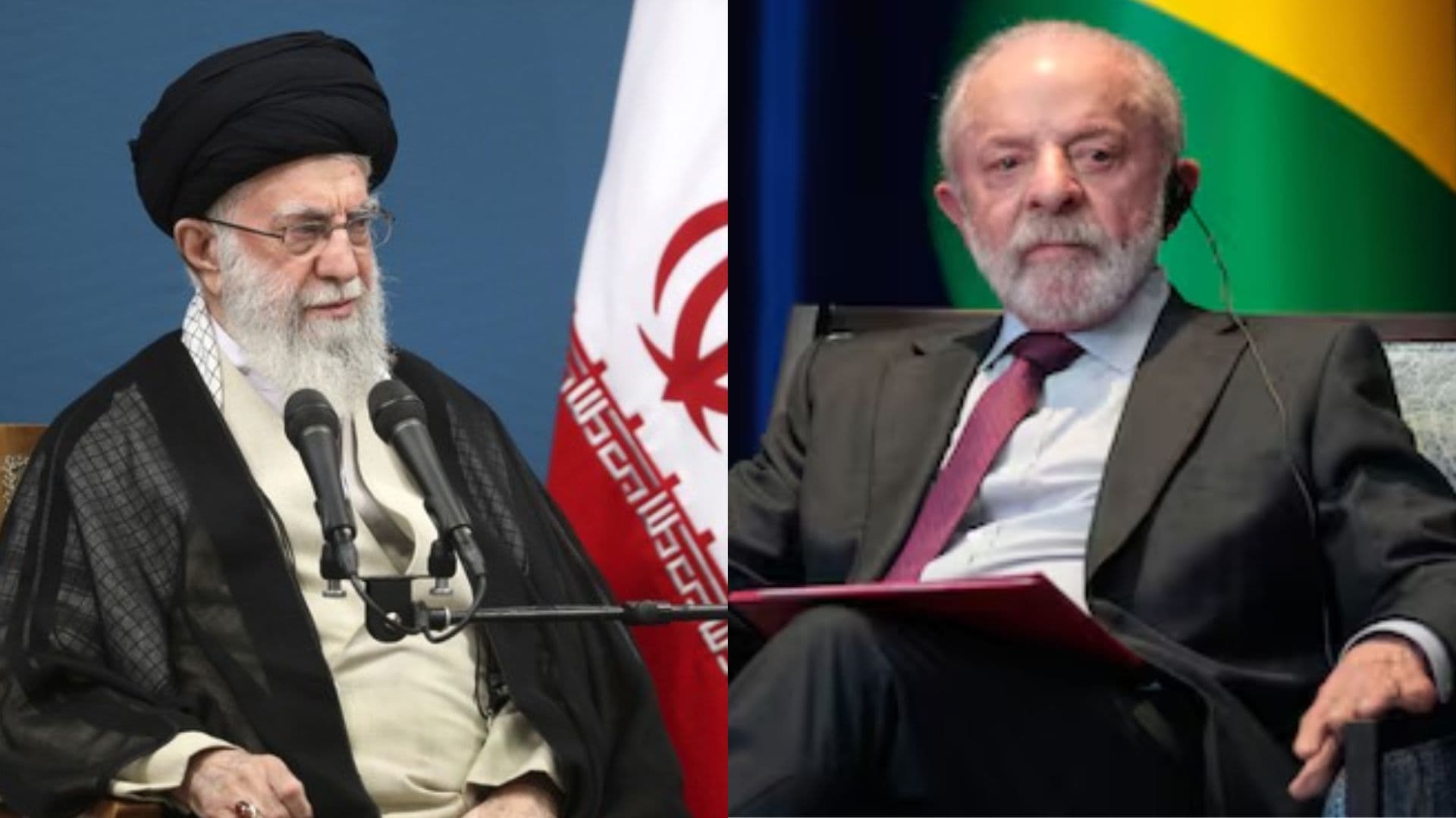 Chefes de Estado do Irã e Brasil.