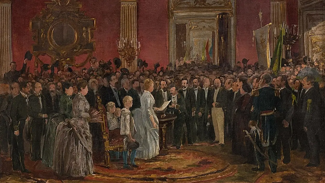Assinatura da Lei Áurea. Quadro